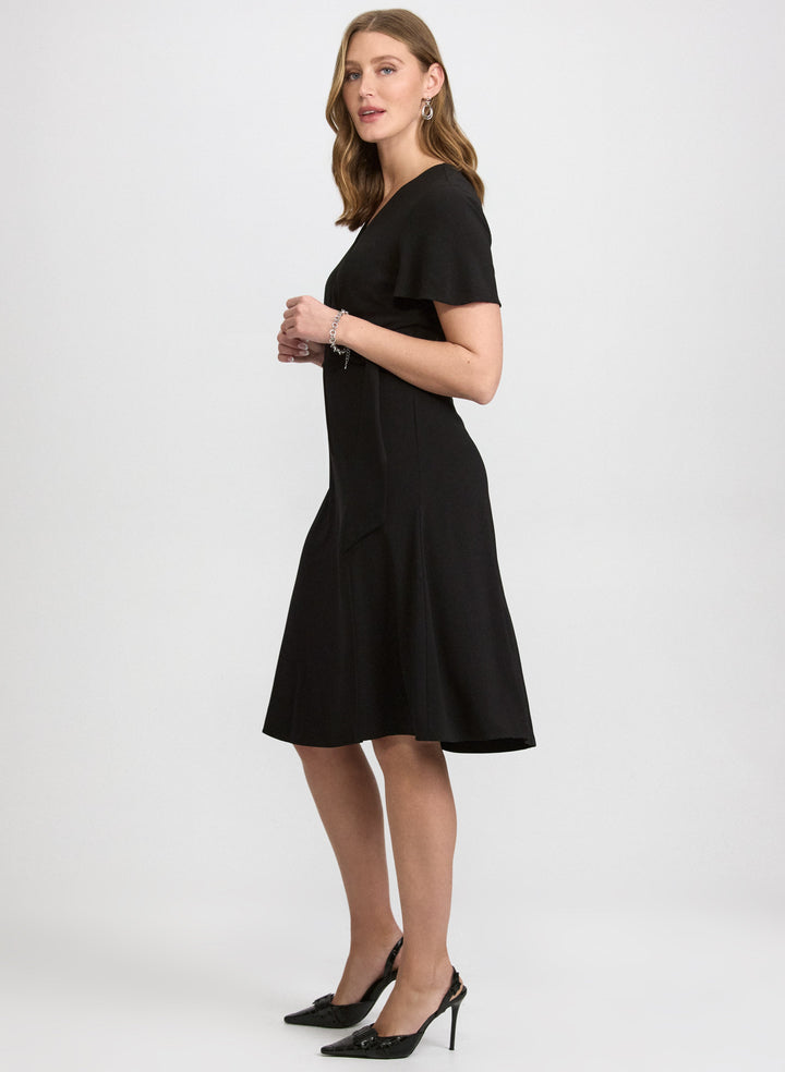 Crepe Fit & Flare Dress