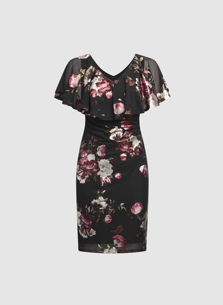 Floral Capelet Dress