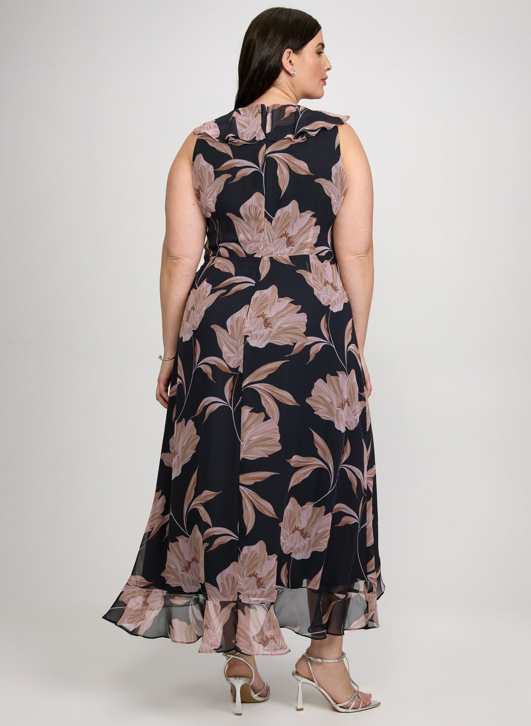 Floral Chiffon Midi Dress