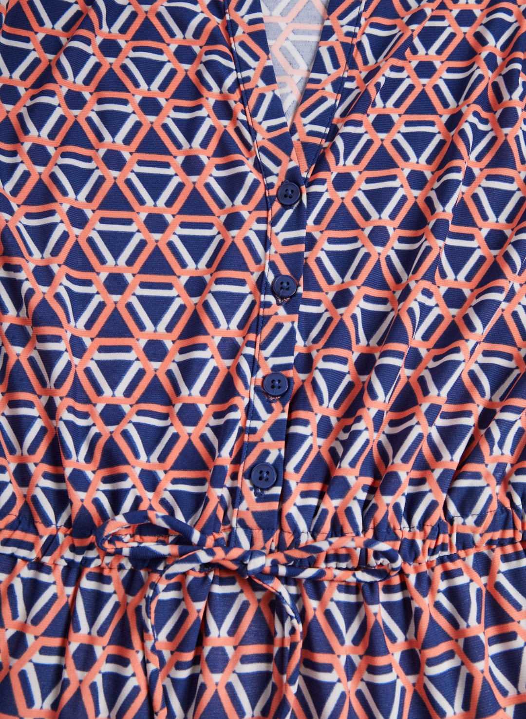 Geometric Print Tiered Midi Dress