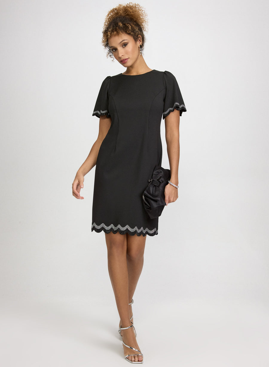 Scalloped Trim Dress