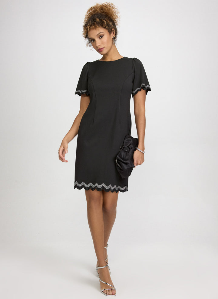 Scalloped Trim Dress