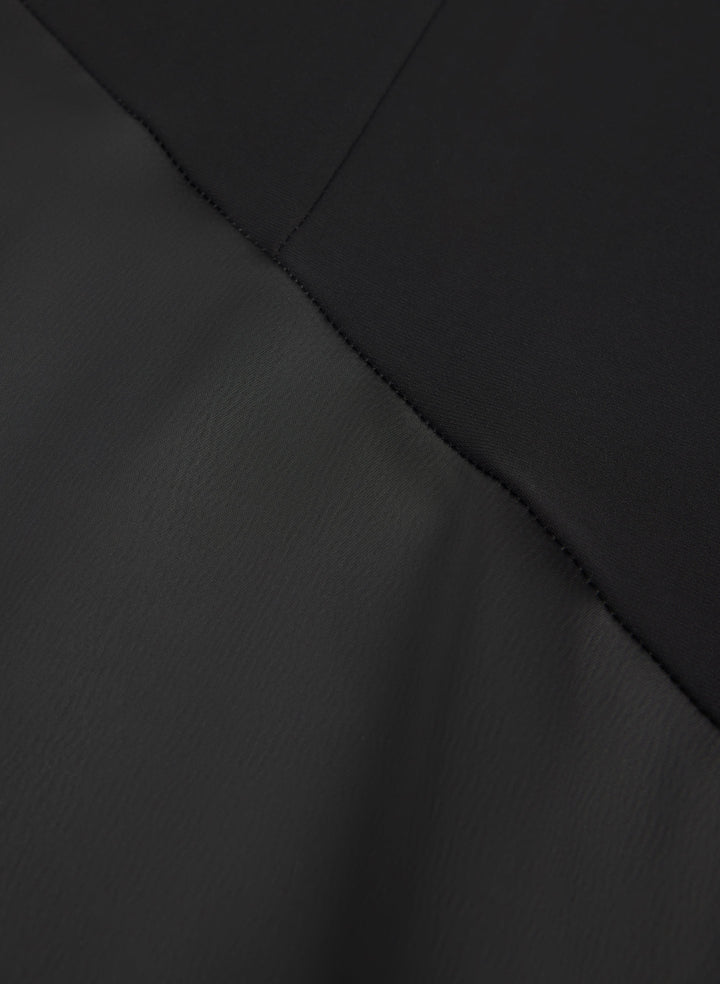 Satin Detail A-Line Dress