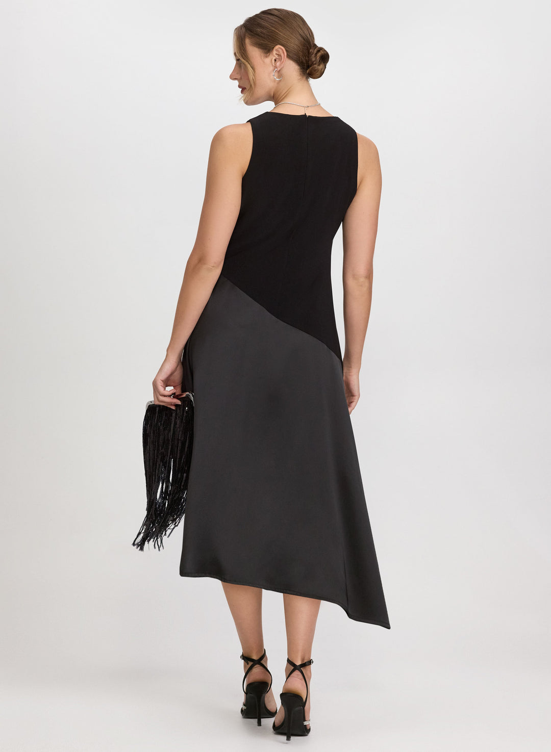 Satin Detail A-Line Dress