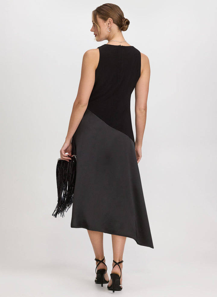 Satin Detail A-Line Dress