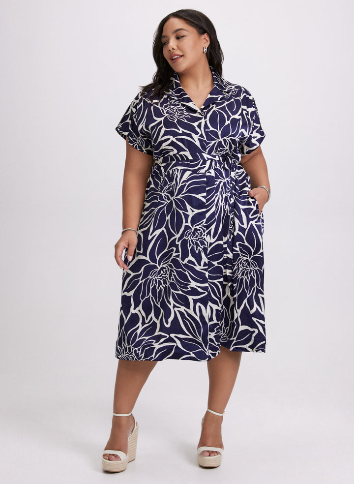 Floral Collar Day Dress