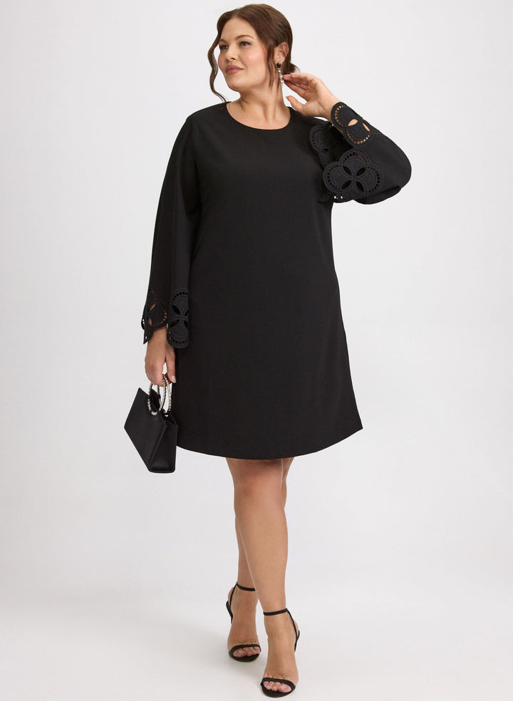 Embroidered Sleeve Dress
