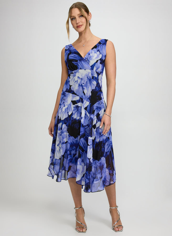 Floral Chiffon Midi Dress