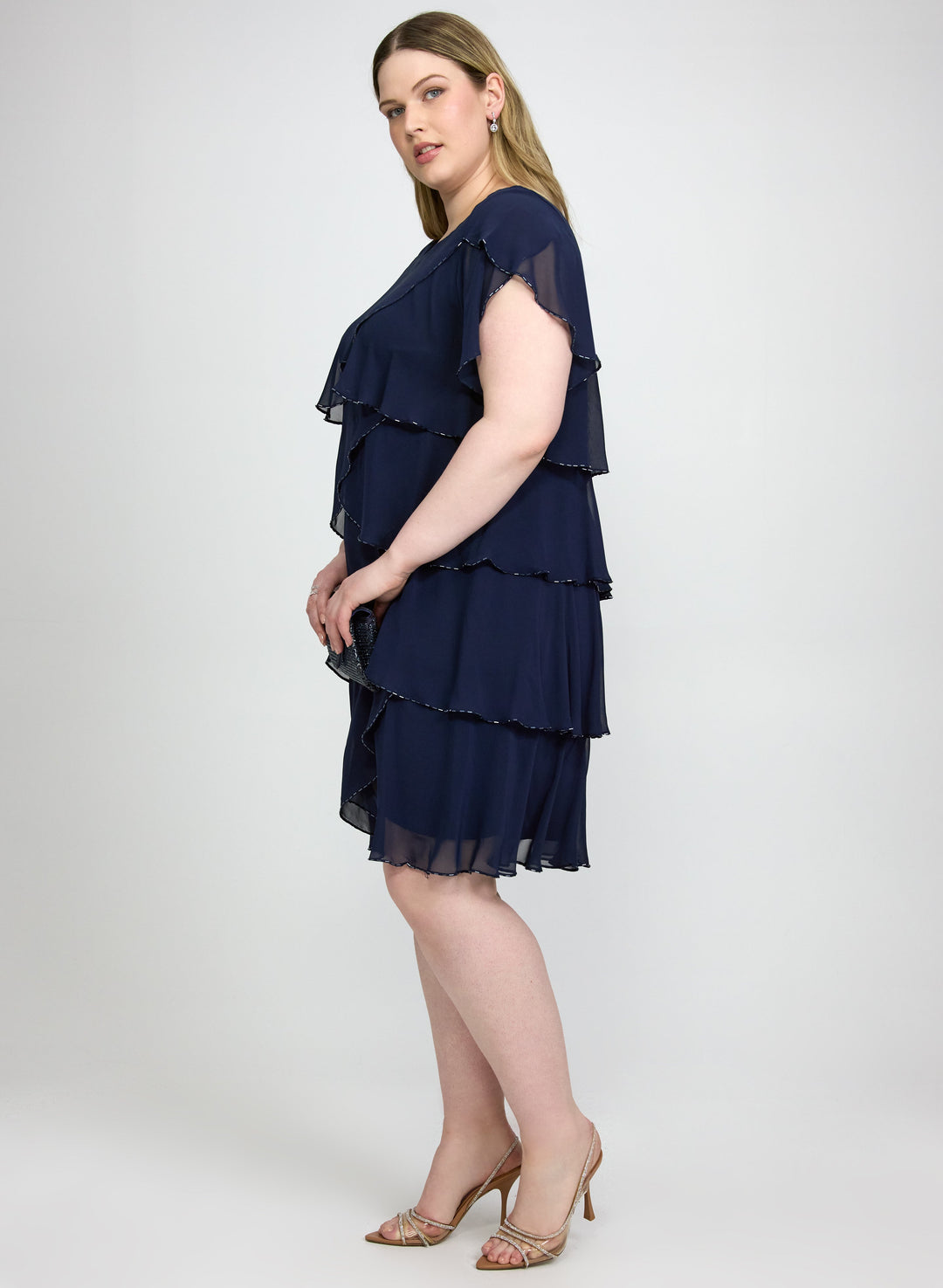 Tiered Chiffon Dress