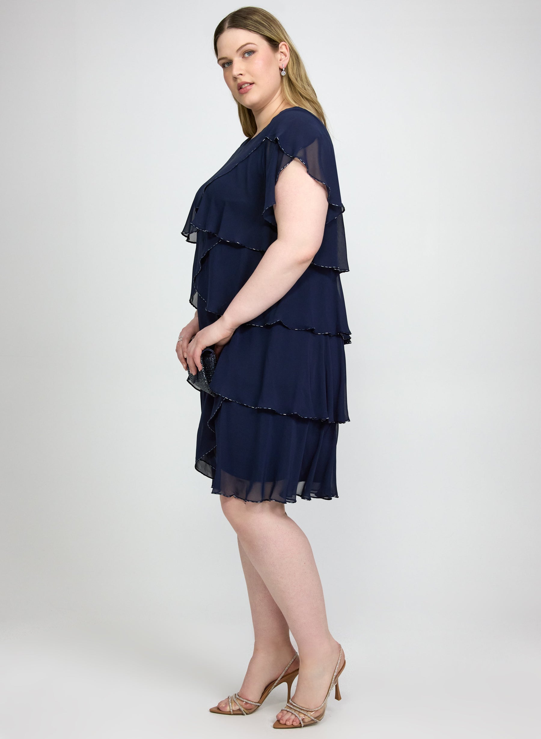 Tiered Chiffon Dress