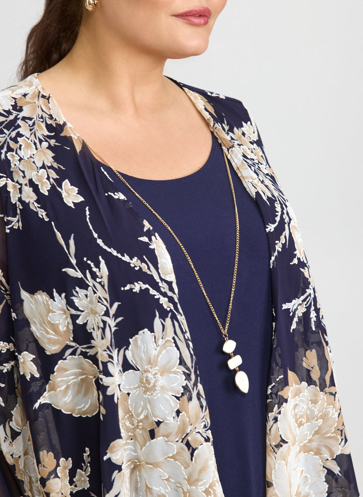 Floral Jacket & Jersey Dress
