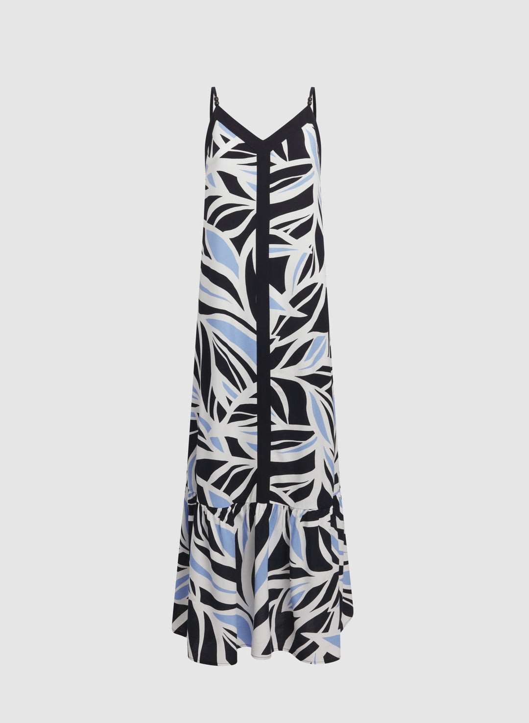 Leaf Print Maxi Dress