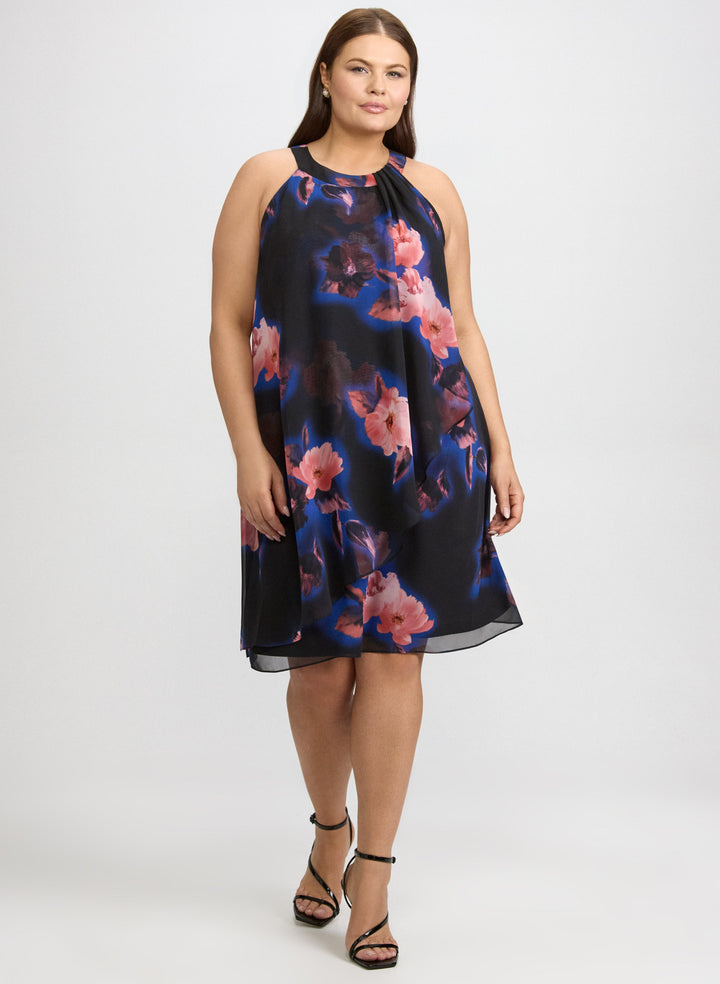 Chiffon Halter Neck Dress