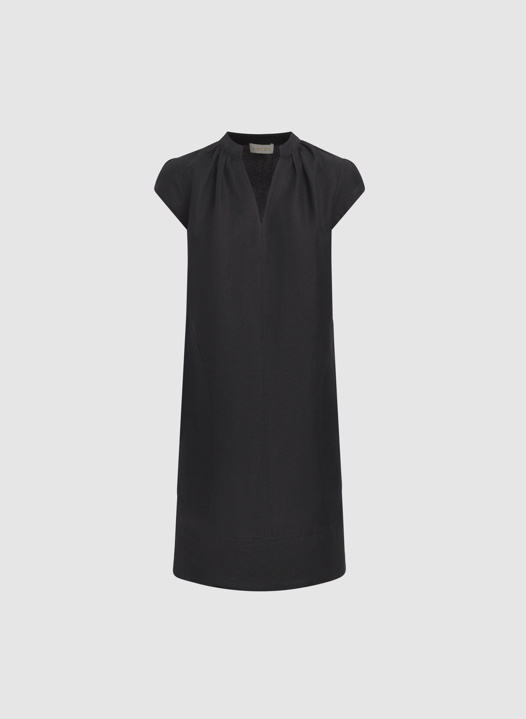 Straight Linen-Blend Dress