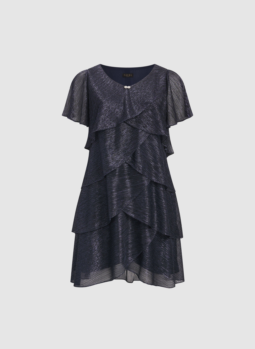 Layered Metallic Dress