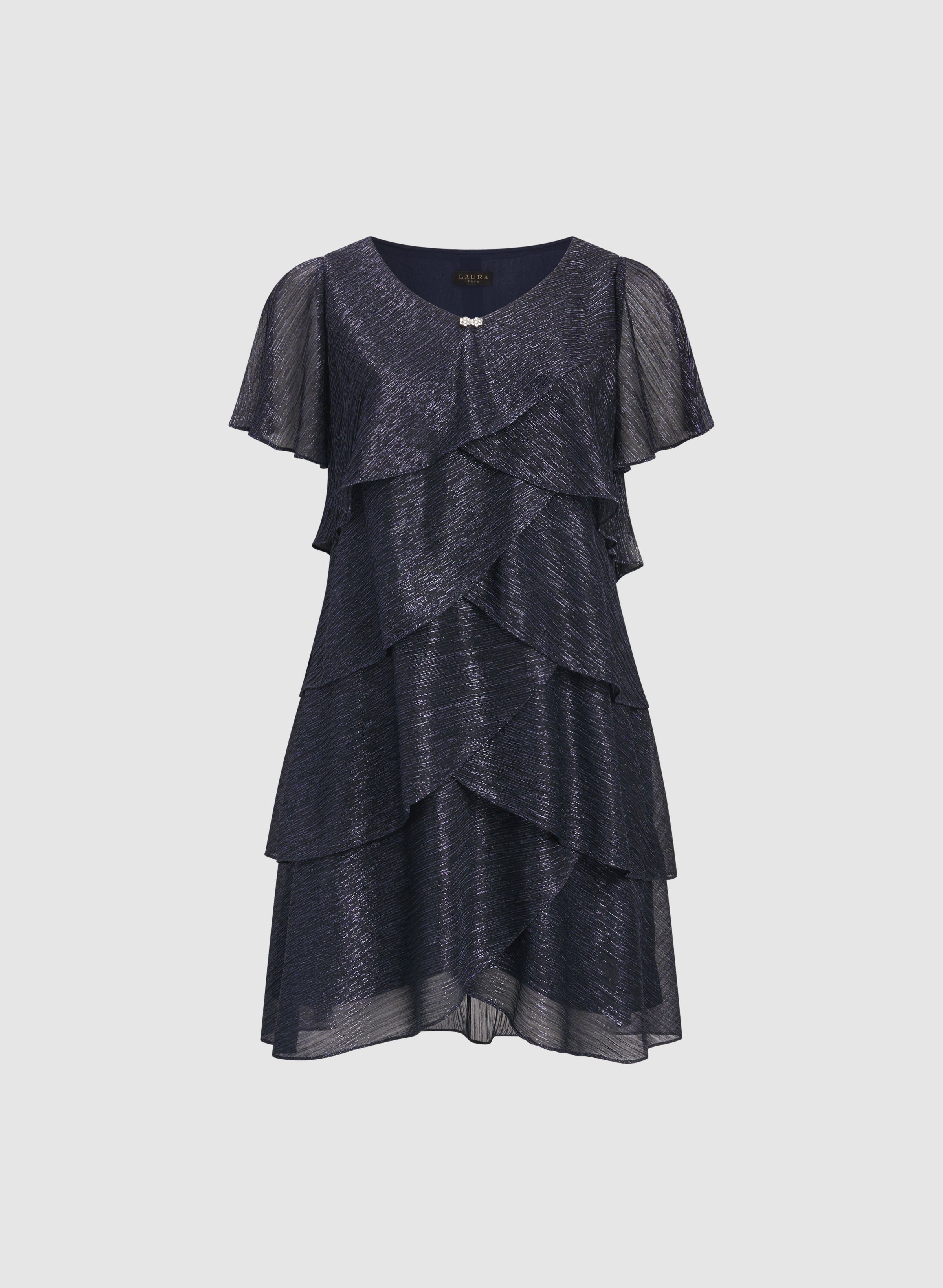Layered Metallic Dress
