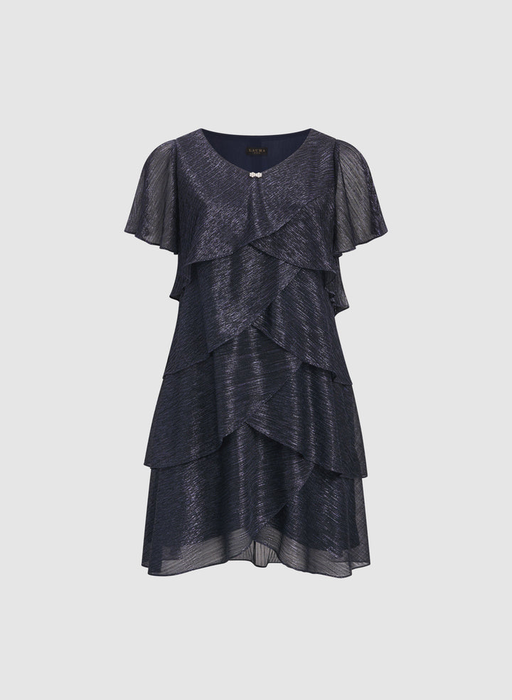 Layered Metallic Dress