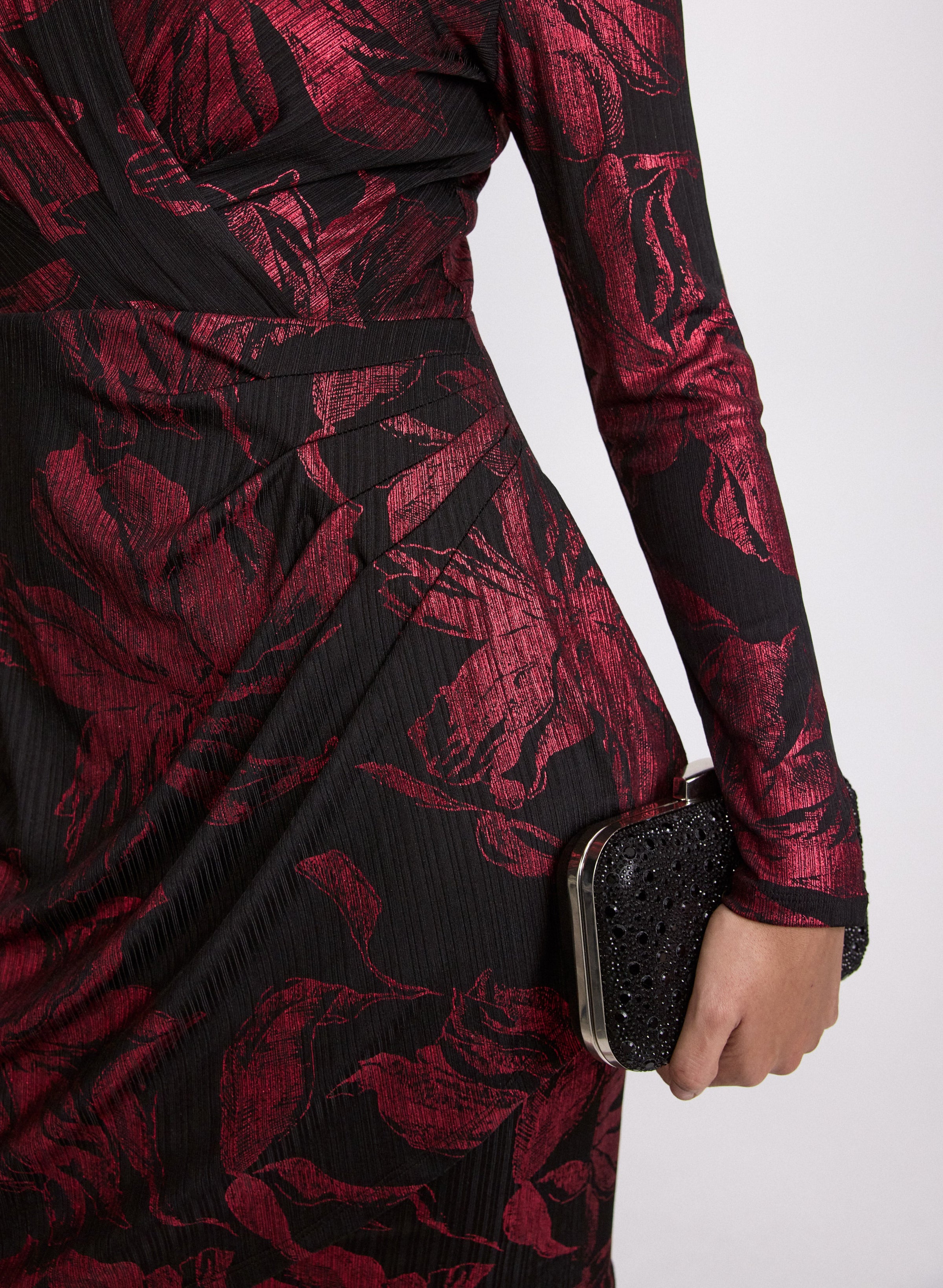 Floral Metallic Dress