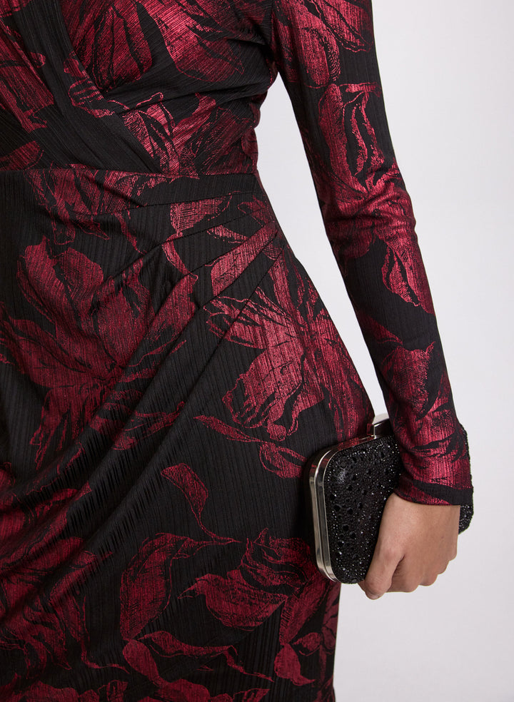 Floral Metallic Dress