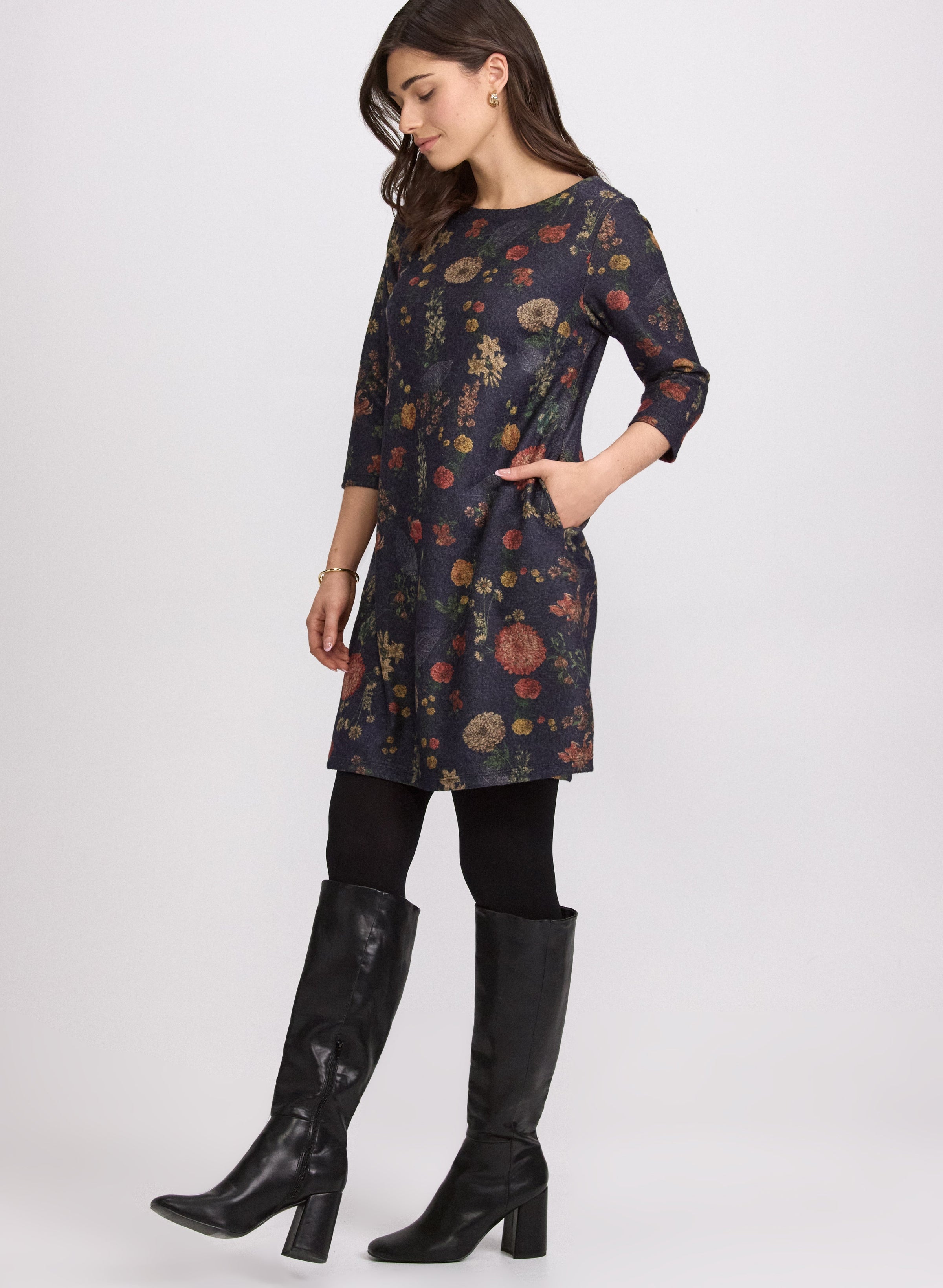 Floral Sweater Dress