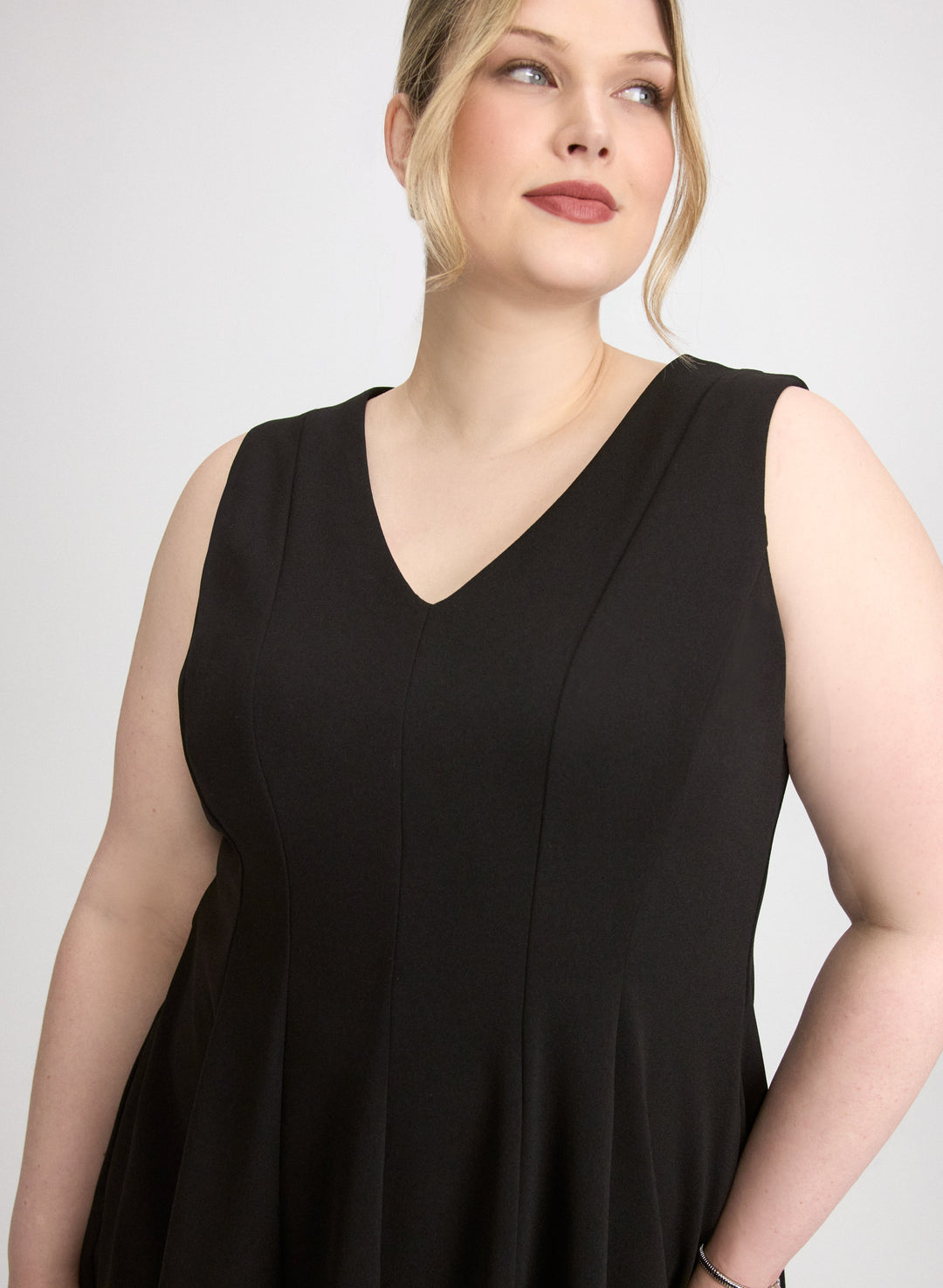 Crepe Fit and Flare Dress