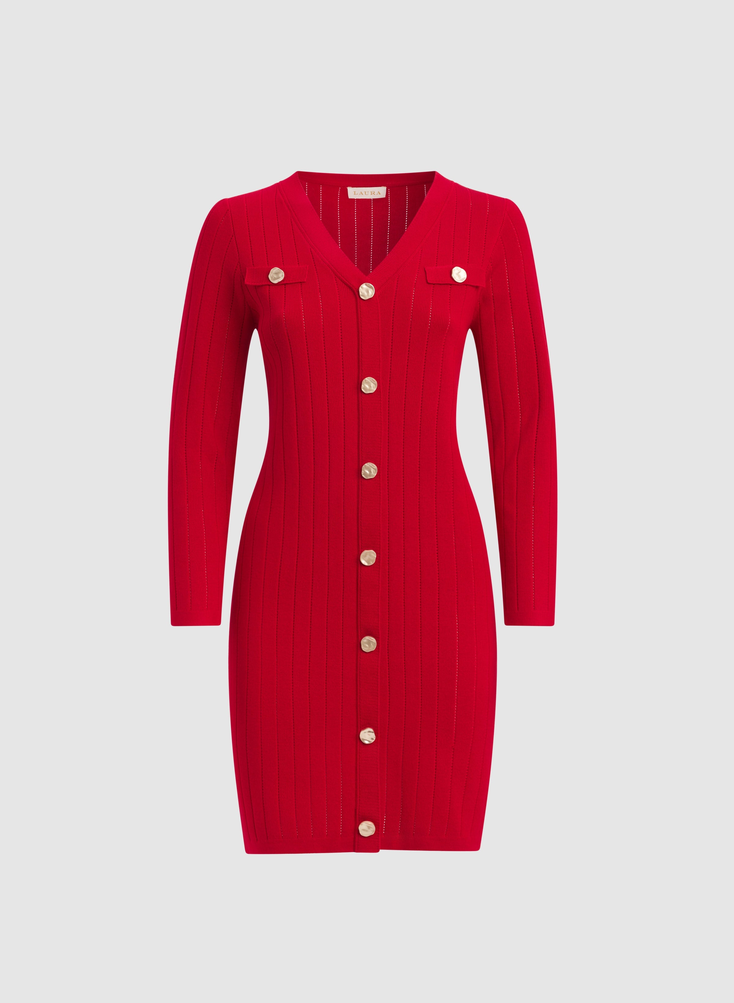 Button-Down Sweater Dress