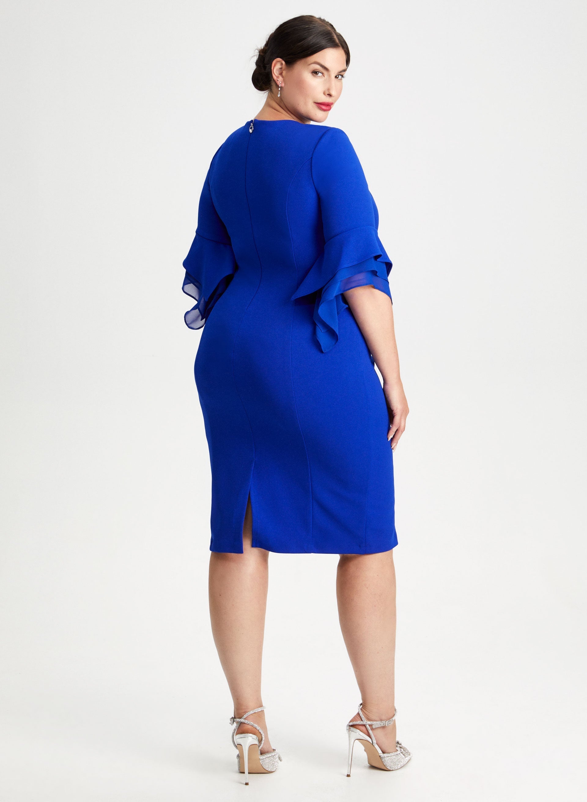 Tiered Chiffon Sleeve Dress
