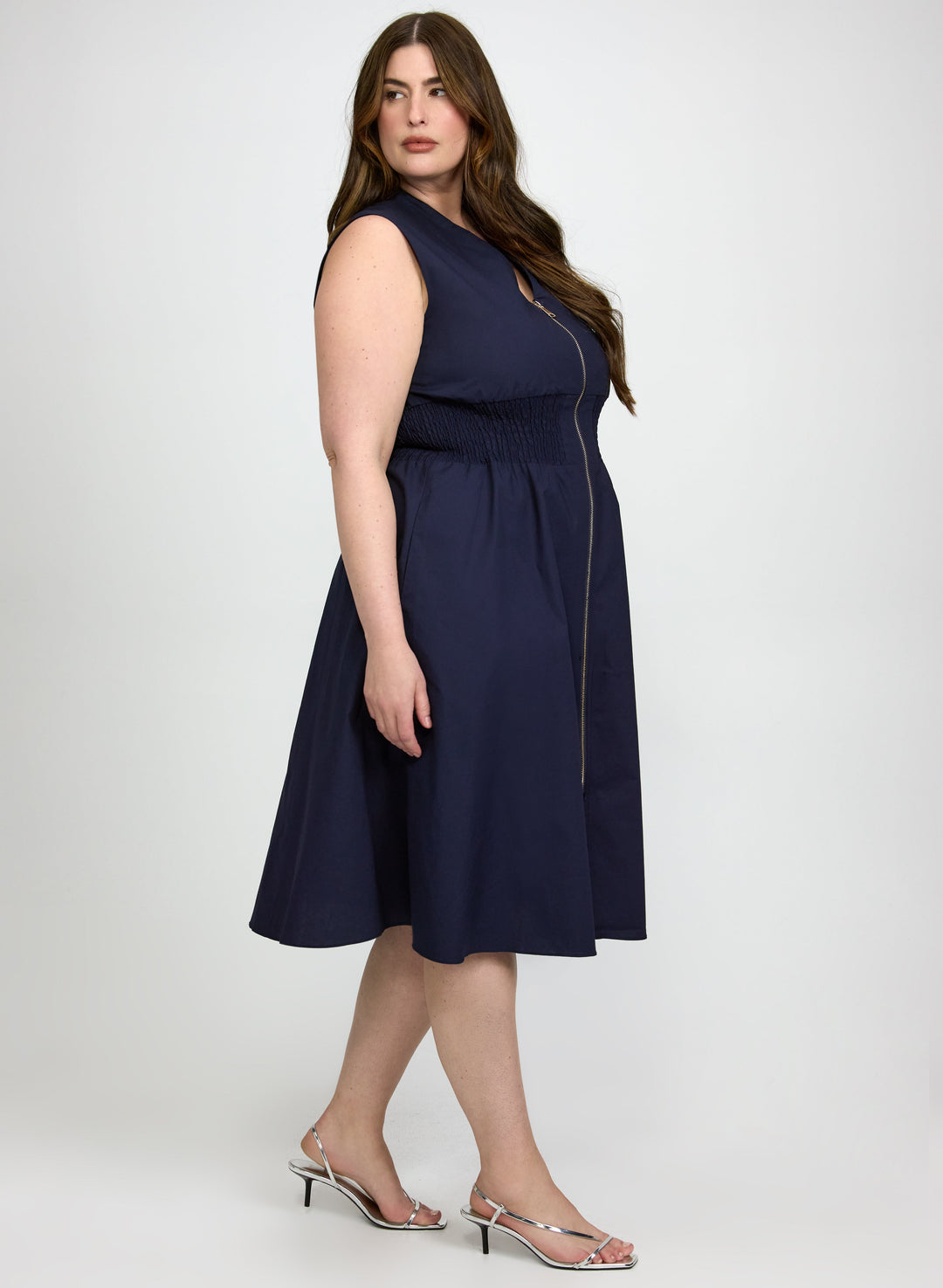 Zip Fit & Flare Dress
