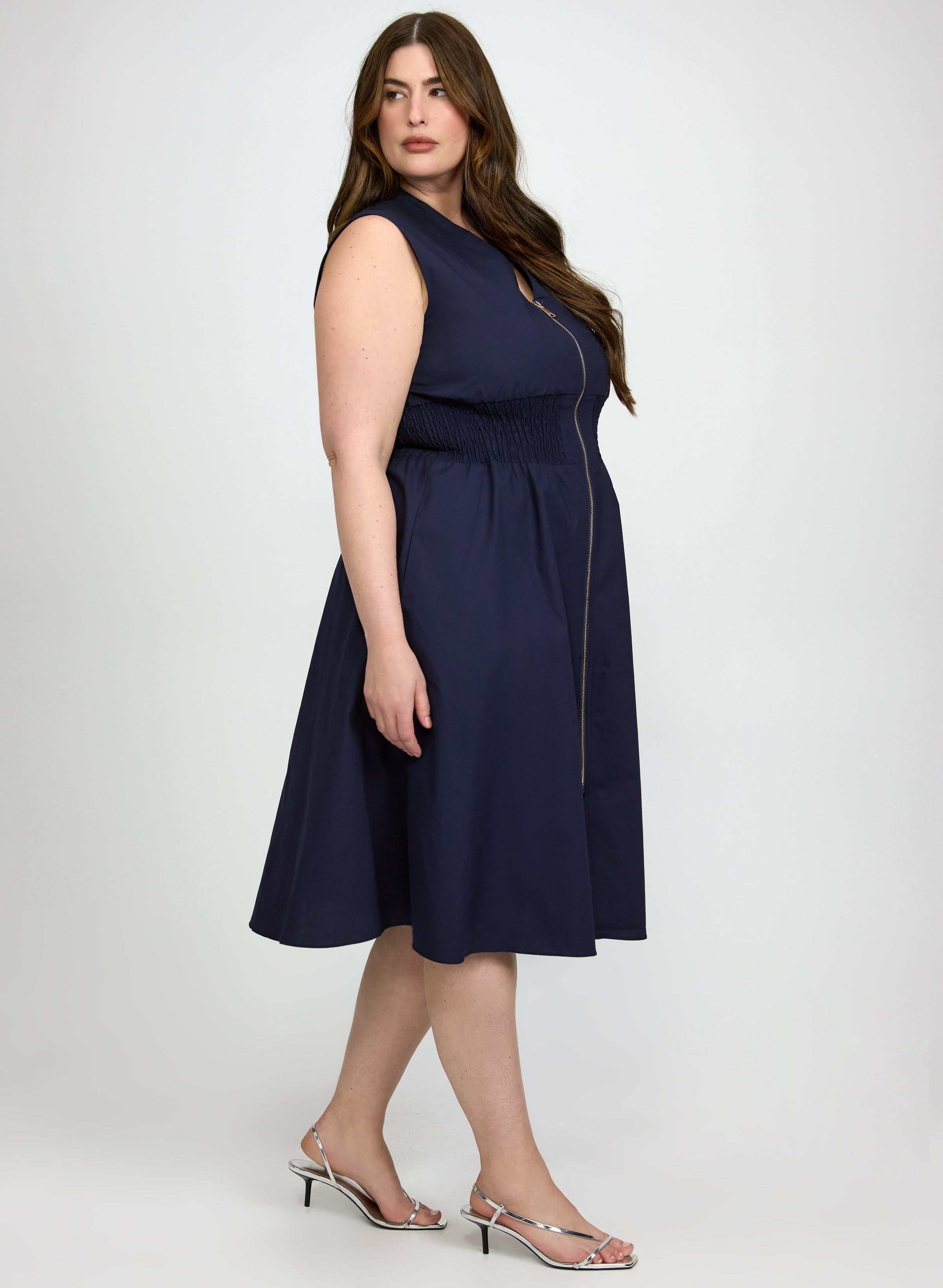 Zip Fit & Flare Dress