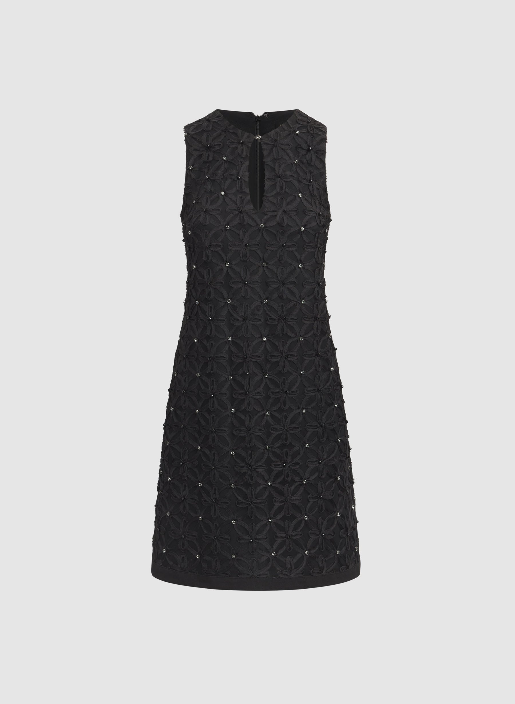 Floral Pattern & Rhinestone Dress