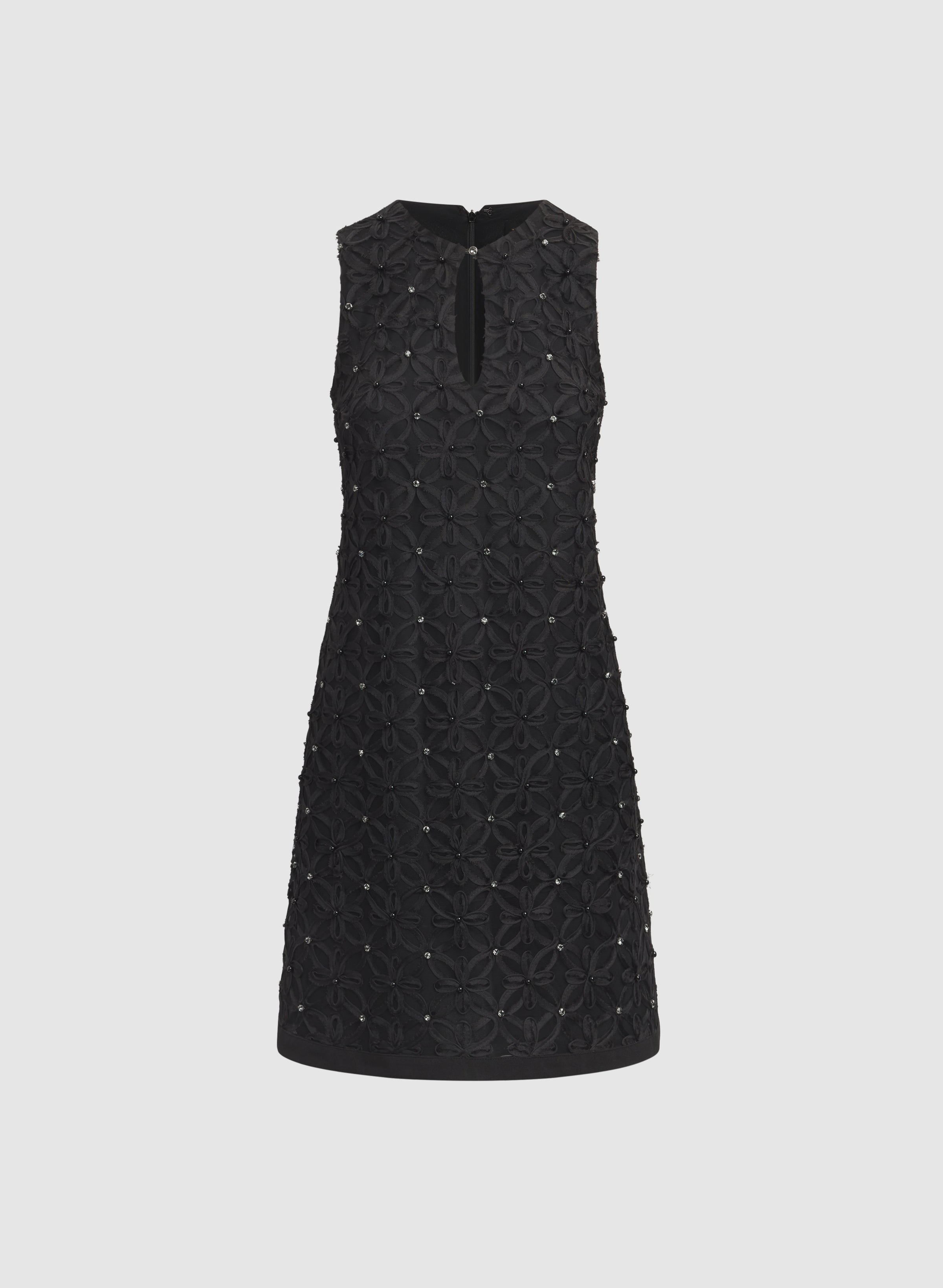 Floral Pattern & Rhinestone Dress