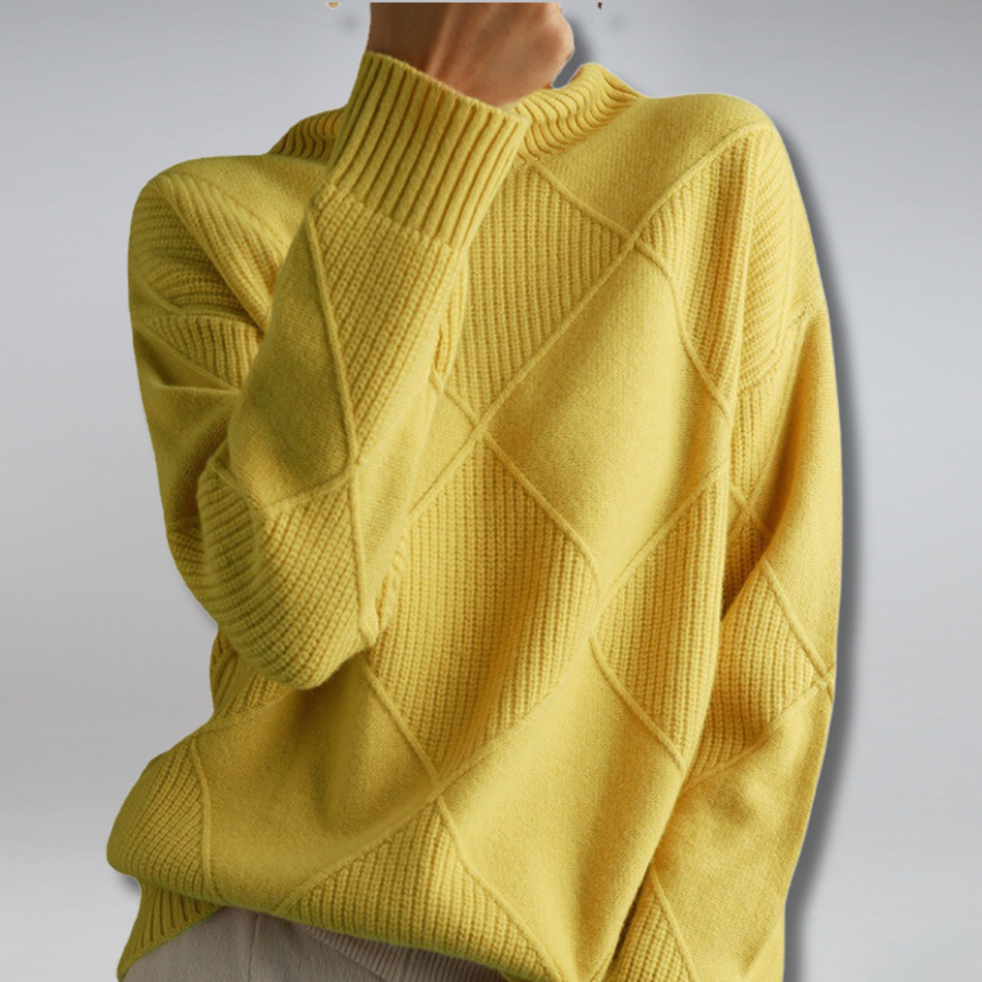 Elfreda | Turtleneck Jumper Ribbed Knit Oversized for Women