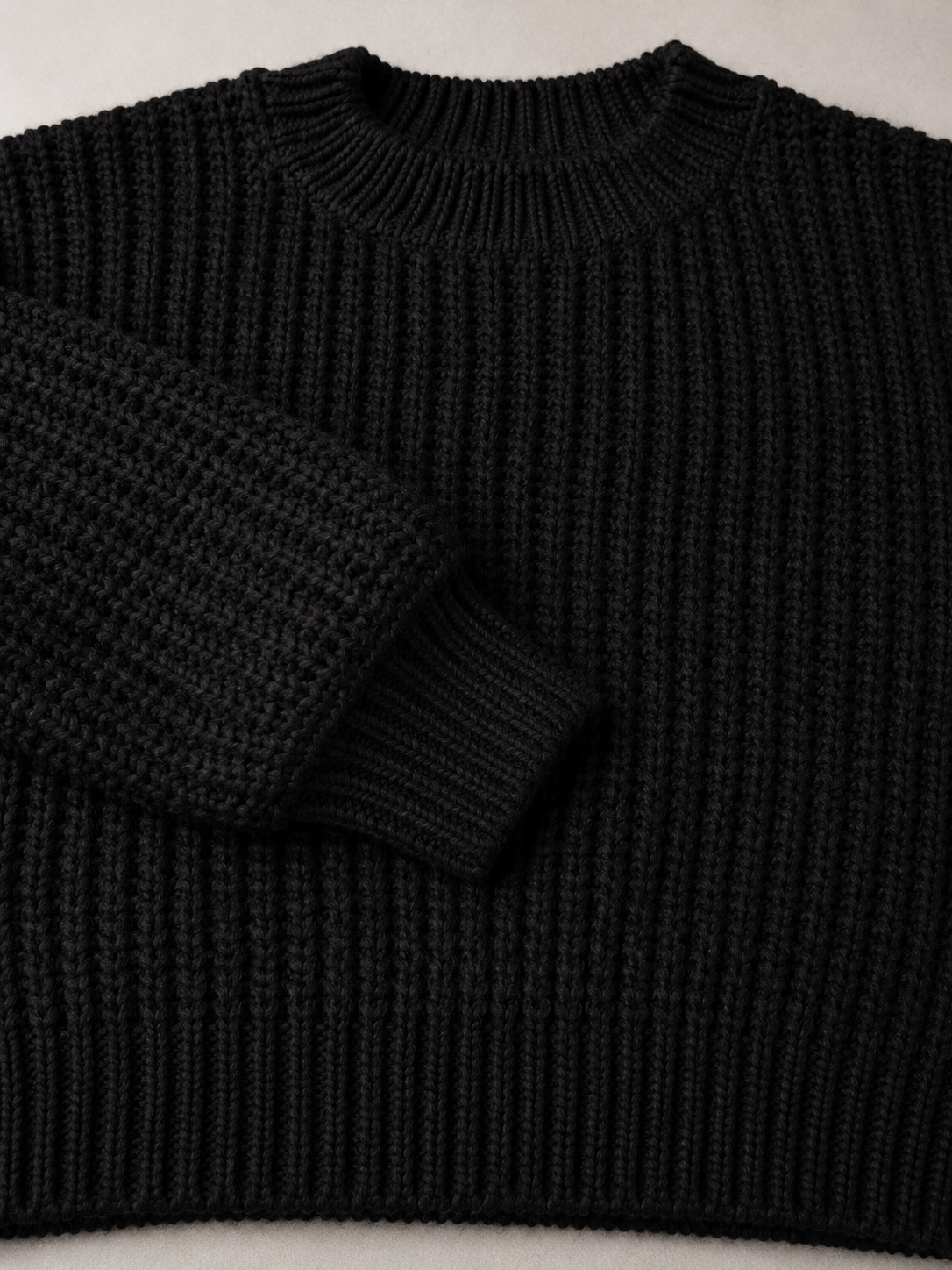 Chunky Knit Oversized Crewneck Sweater
