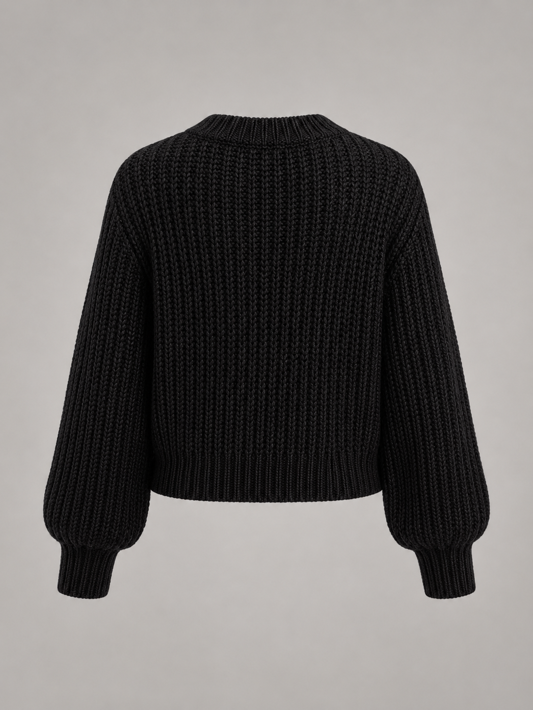 Chunky Knit Oversized Crewneck Sweater
