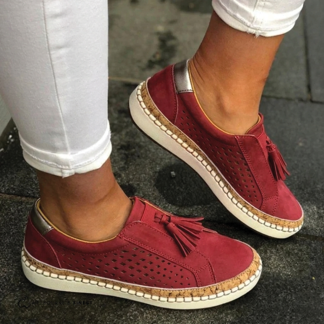 Claire - Perforated Slip-On Shoes