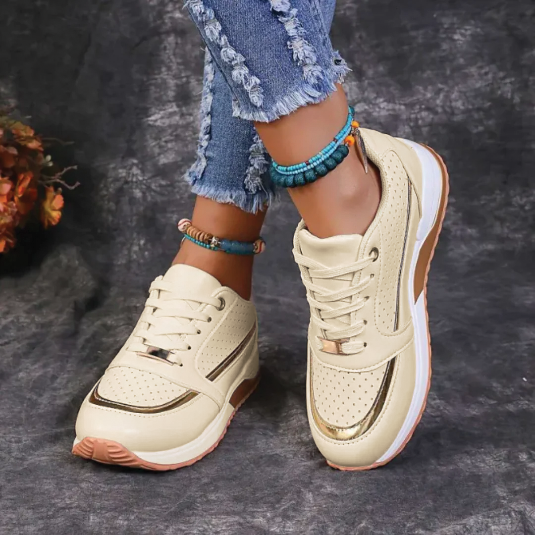 Margaret - Lace-Up Walking Sneakers