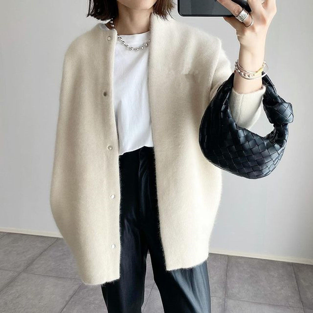 Judith | Longline Cardigan Brushed Knit Open Front for Women