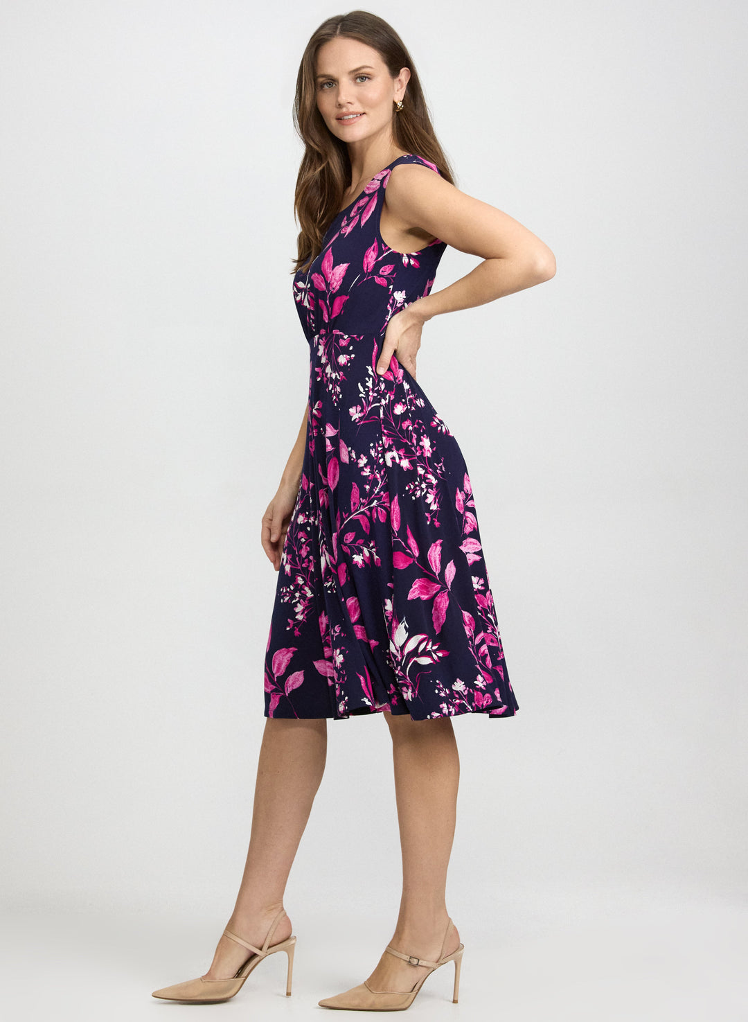 Floral Dress & Sweater Set