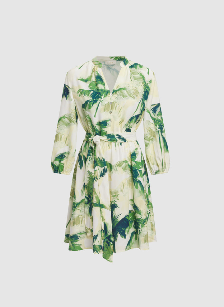 Tropical Shirt Dress