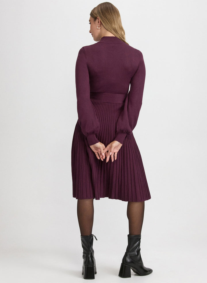 Pleated Sweater Dress