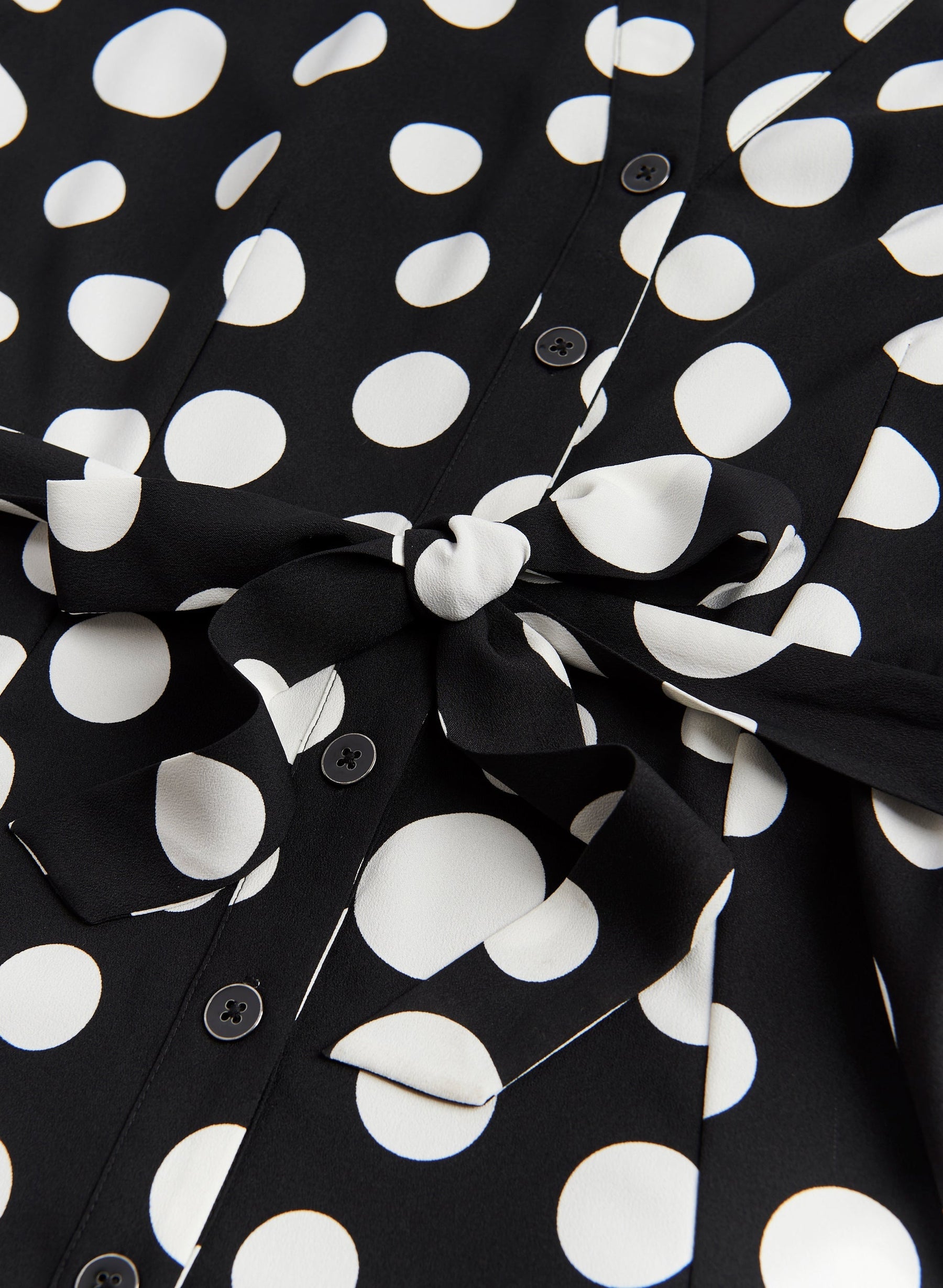 Polka Dot Print Shirt Dress