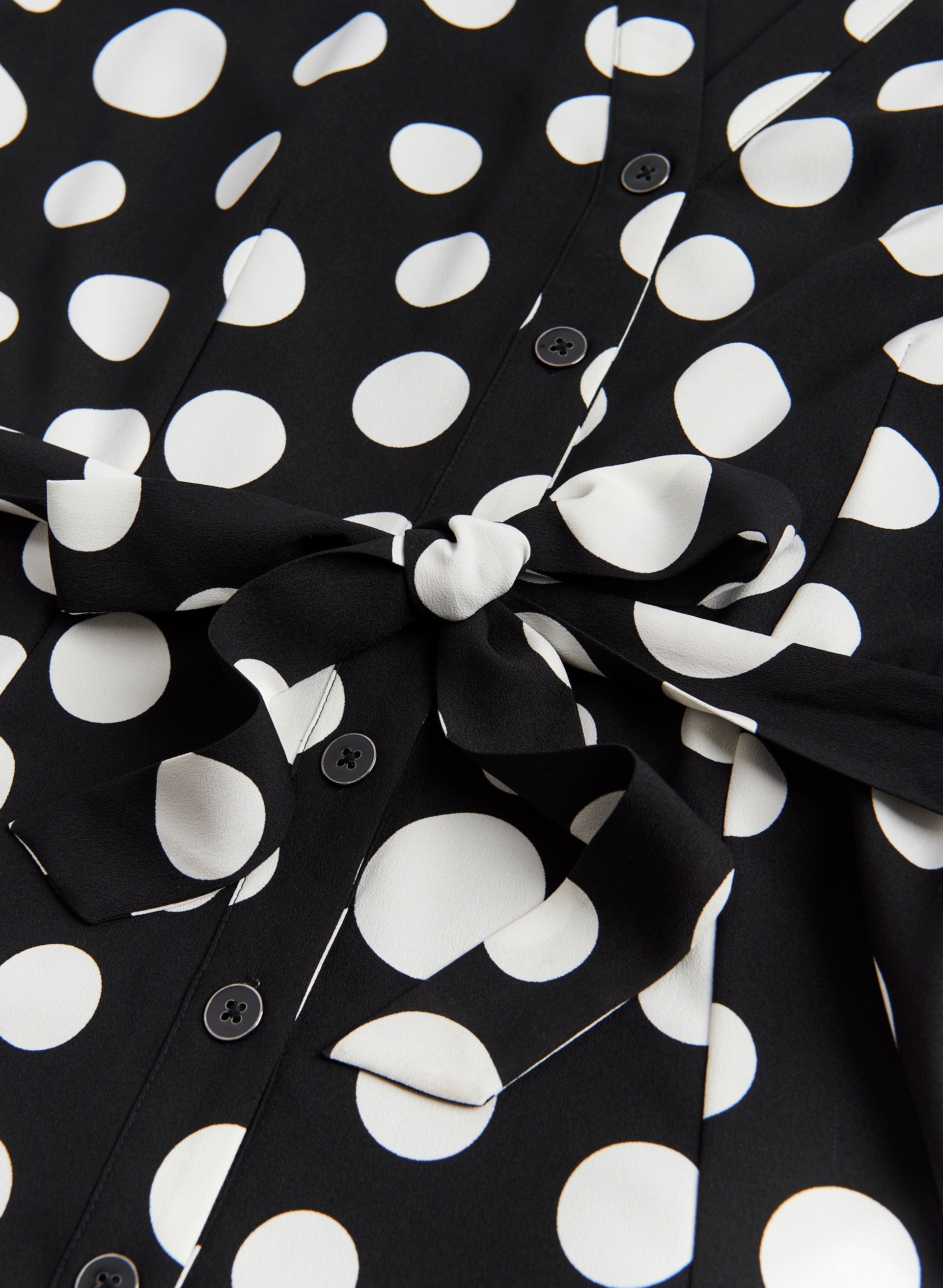 Polka Dot Print Shirt Dress