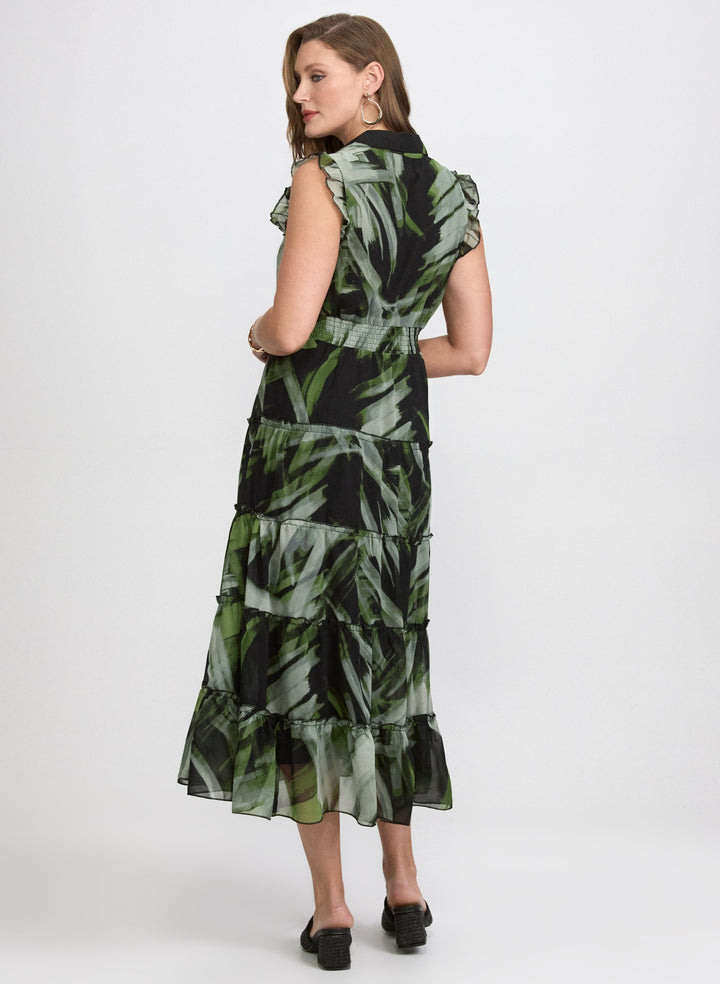 Abstract Tiered Dress