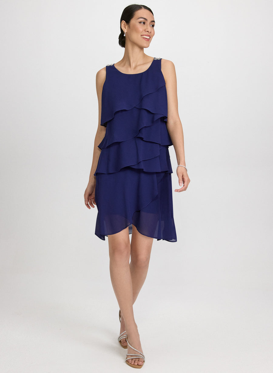 Tiered Chiffon Dress
