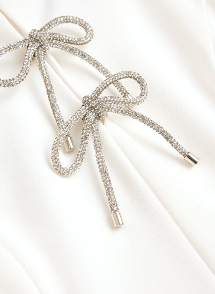 Crystal Bow Embellished Dress