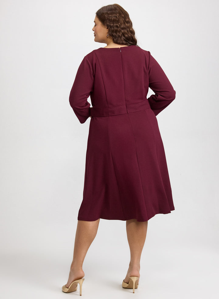 Buttoned-Tab Detail Dress