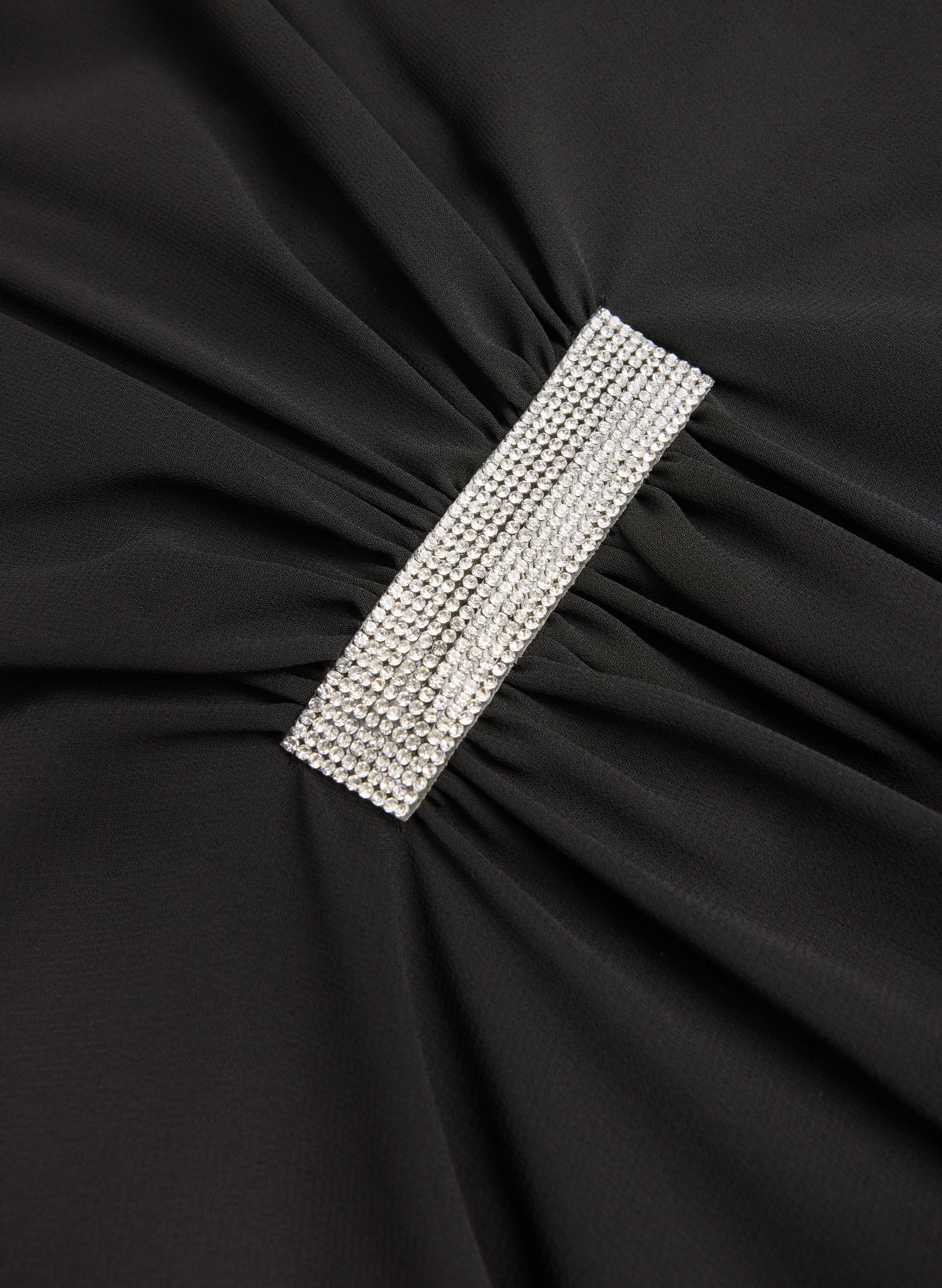 Rhinestone Bar Detail Dress