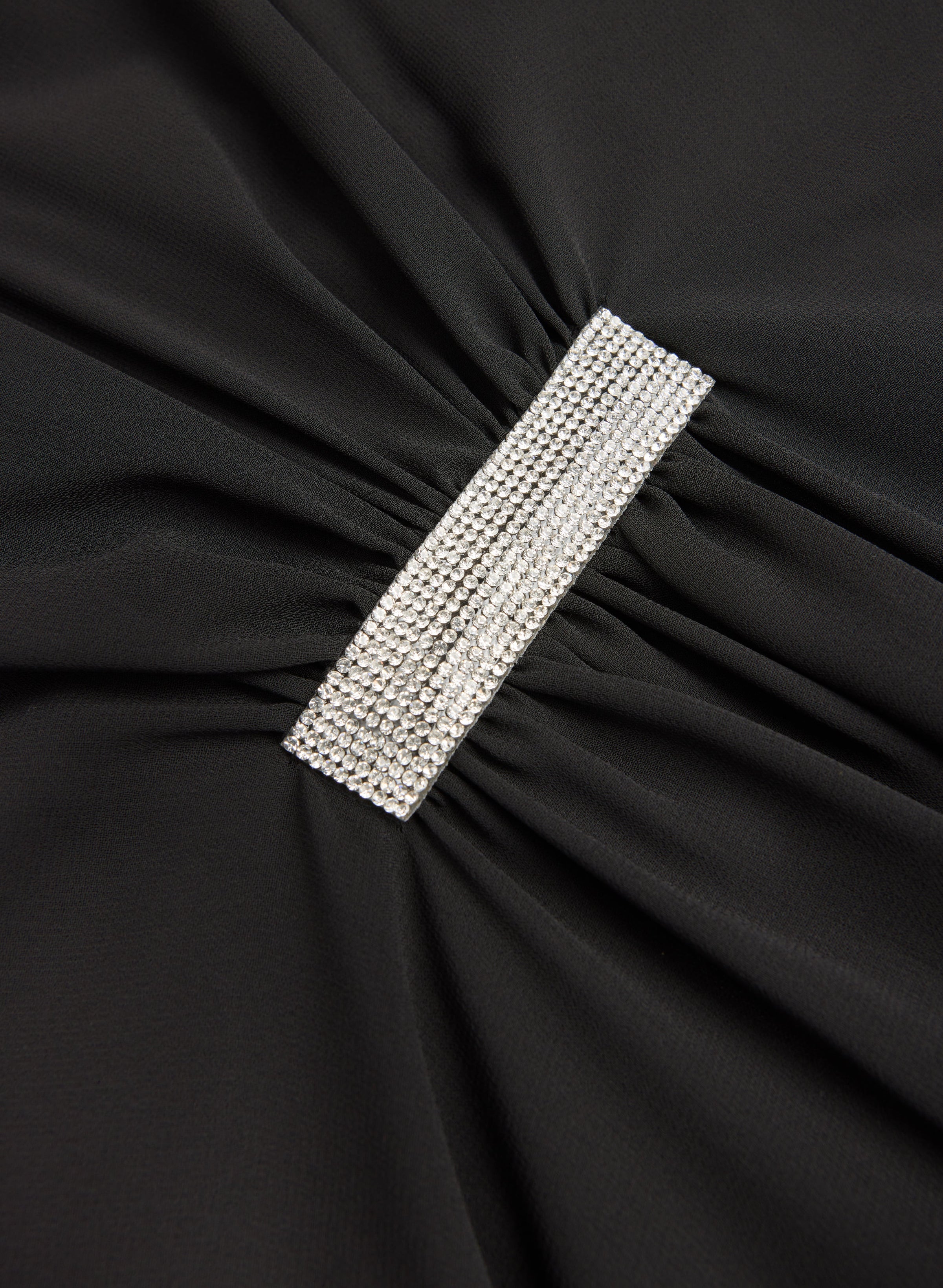 Rhinestone Bar Detail Dress