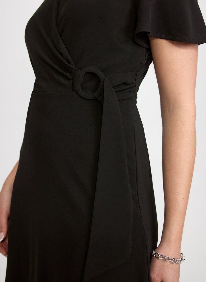 Crepe Fit & Flare Dress
