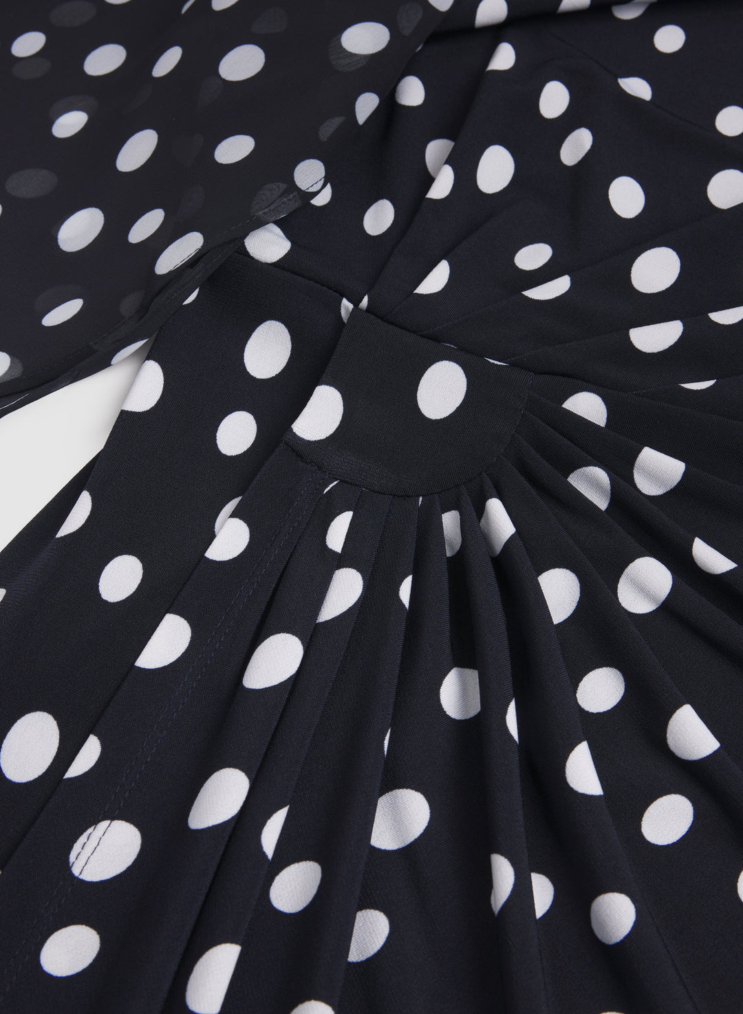 Polka Dot Cape Sleeve Dress